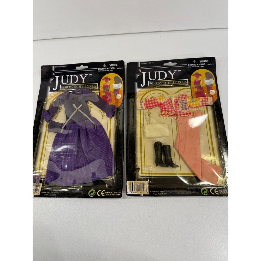 Vintage Judy Fashions 11.5 Doll Clothes Markson Barbie Size Sealed Lot of 2